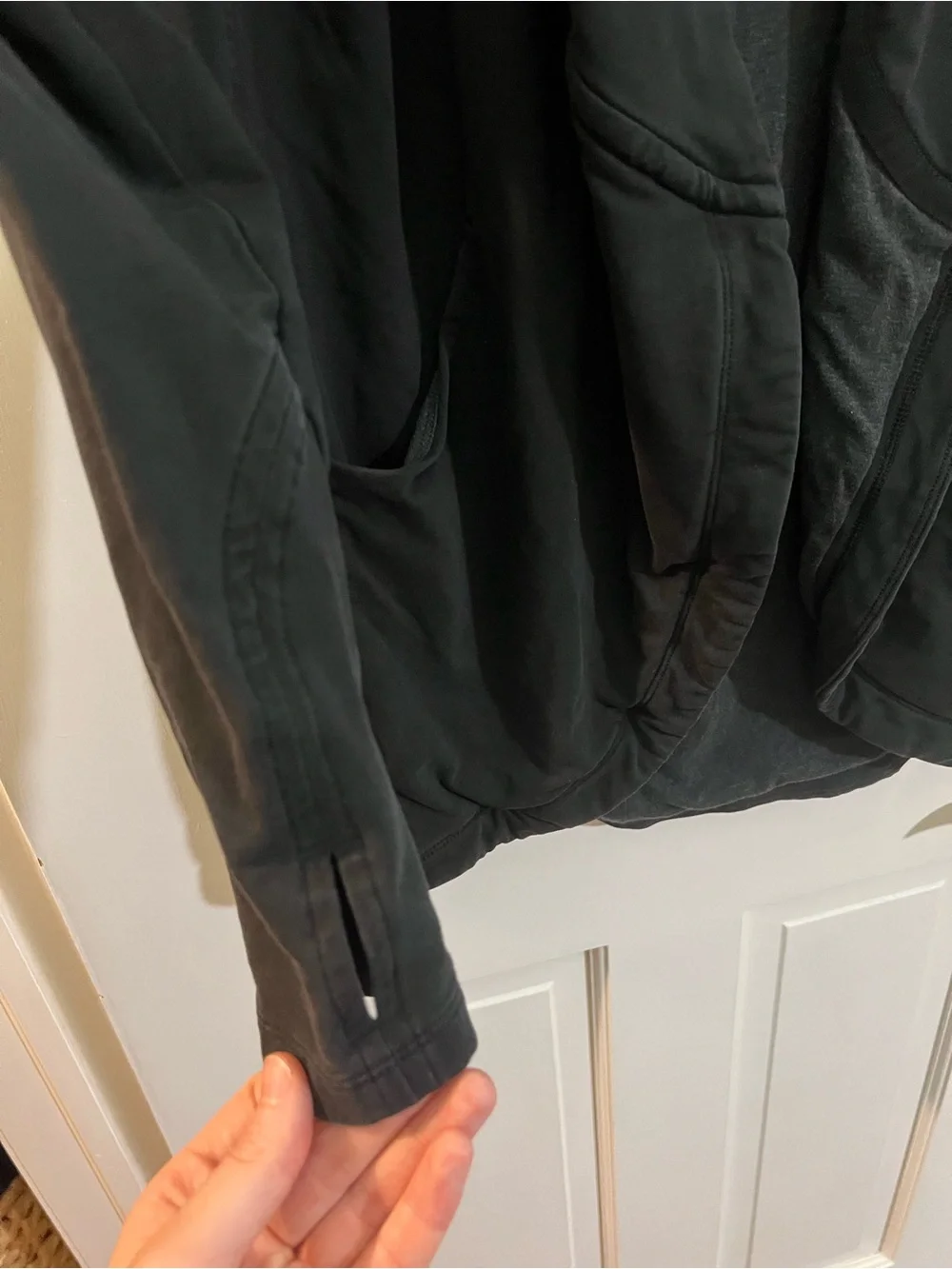 Lululemon black Open-Front Hooded Jacket for Women